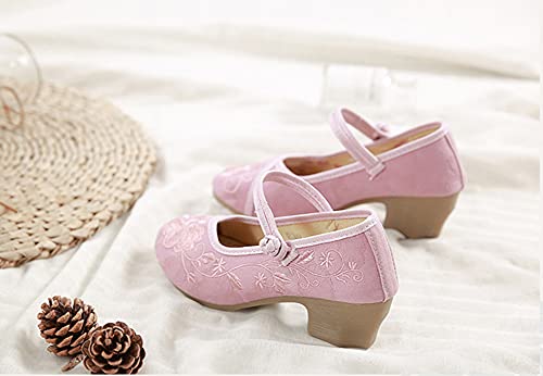 XLH Scarpe Ricamate retrò, Scarpe da Ballo con