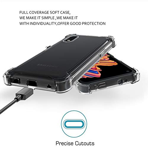Osophter for Samsung Galaxy Xcover Pro Case Clear Transparent Reinforced Corners TPU Shock-Absorption Flexible Cell Phone Cover for Samsung Galaxy Xcover Pro(Clear)