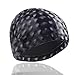Menolana Swim Cap Swimming Cap,Easy to Put on and Off,Keep Hair Dry,Pool Hat Comfortable Waterproof for Adults Men Women Bathing Cap, Black