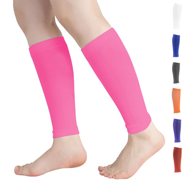 Novetec Calf Compression Sleeves for Men & Women (20-30mmhg), Leg Compression Sleeve for Running Cycling