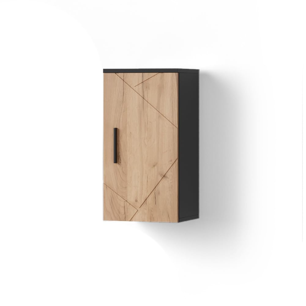 Livinity Armario de baño Ronco, Oro Power Roble/Antracita, 30 x 59 cm
