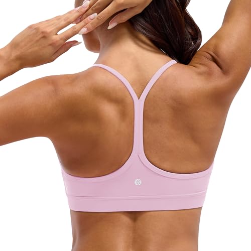 Image of BAYDI Clouduxi Y Back Sports Bra for Women - Padded Racerback Spaghetti Strap Low Impact Workout Yoga Bra, A-C Cups