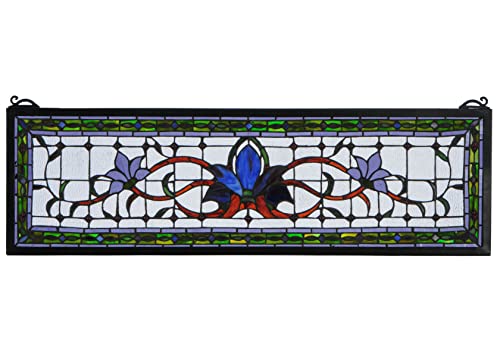 Image of Meyda Tiffany 119445 33 inch W X 10 inch H Fairytale Transom Stained Glass Window