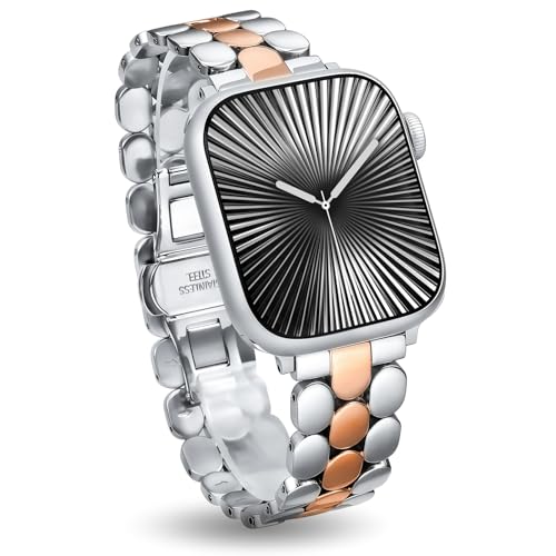 �A�b�v���E�H�b�` �o���h �X�e�����X �R���p�`�u�� Apple Watch 42/44/45/46/49mm �N���V�b�N�ȃI�[�o�� �����x���g ���f�[�X ������� �N���V�b�N �r�W�l�X���^�����������ӃE�H�b�`�o���h for iWatch Series 11