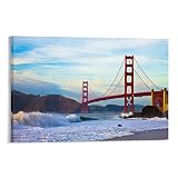 San Francisco Golden Gate Bridge Canvas Wall Art Landscape Poster - 副本 Canvas Posters Prints Pictu