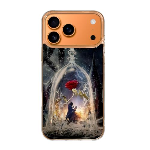 iPhone17promaxケース 美女と野獣 iPhone17promaxカバー アイフォン17プロマックスケース 柔軟な TPUケース 透明 互換性がある レンズ保護 ワイヤレス充電対応 軽量 人気