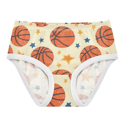 Wusikd Basketball Girls' Underwear Cotton Stars Girls Briefs Soft Toddler Underwear 2T