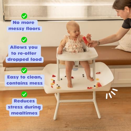 Image of CATCHY - Food Catcher - Compatible with Cybex Lemo High Chair + 12 Other High Chairs - Highchair Sold Separately - Baby & Toddler Food & Mess Catcher - Under High Chair Accessory | High Chair Food Catcher - High Chair Sold Separately - Baby & Toddler Food & Mess Catcher - Under High Chair Accessory