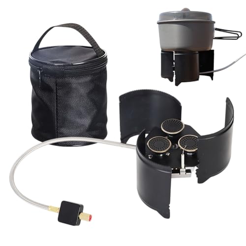 Hornillo portátil – 5000 W hornillo quemador de camping | Placa calefactora resistente al calor para cocina al aire libre viajes y