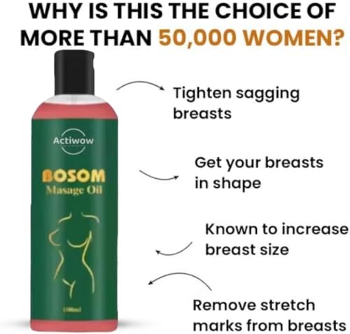 Does Breast Massage Oil Increase Breast Size? The Truth Women Over 50 Should Know 6 Ayurvedic Bosom Massage Oil for Women, Ayurvedic Breast Oil for Women - 100 ml - 3.38 Fl Oz