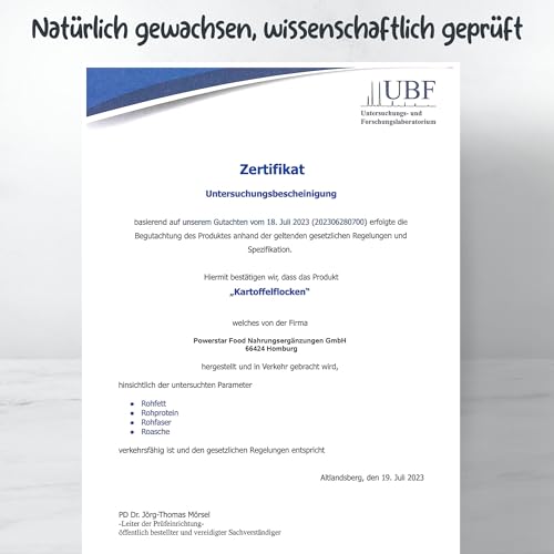 Pets Protect KARTOFFELFLOCKEN für Hunde & Katzen 1 kg | Barf Zusatz in Lebensmittel-Qualität | Deutsche Herstellung | Getreidefrei & glutenfrei | Flocken ohne künstliche Zusätze für Hund