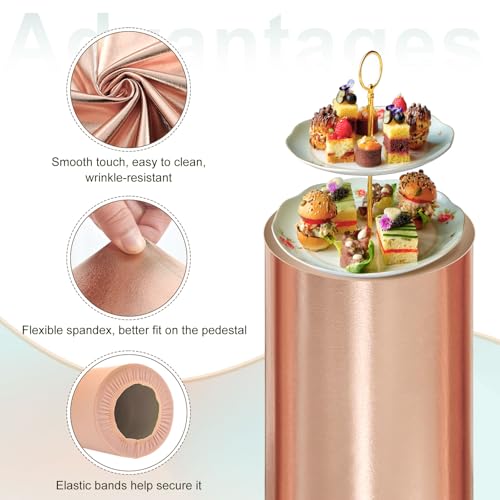 Cubierta de soporte textil dorado champán uxcell fundas de elastano prémium para bodas 4