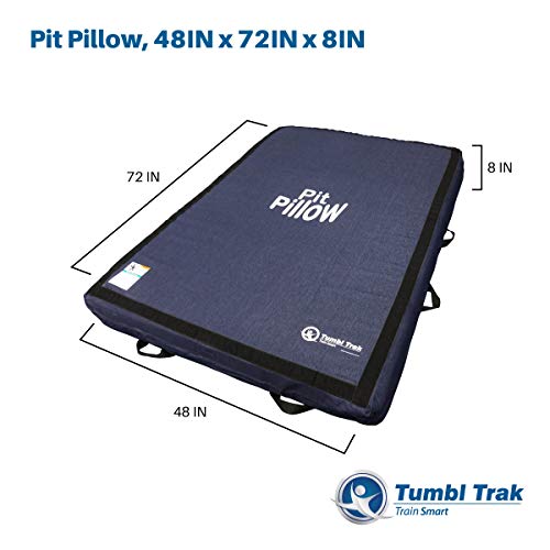 Tumbl Trak Pit Pillow Extra Soft Crash Mat W/Denim Cover, 4Ft X 6Ft X 8In,Blue,Pp-4872V #TOP1