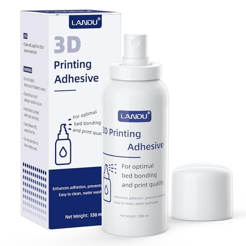 LANDU Colle pour imprimante 3D, adhérence parfaite de la première couche, formule soluble dans l'eau, compatible avec PLA, ABS, filament PETG, 150 ml