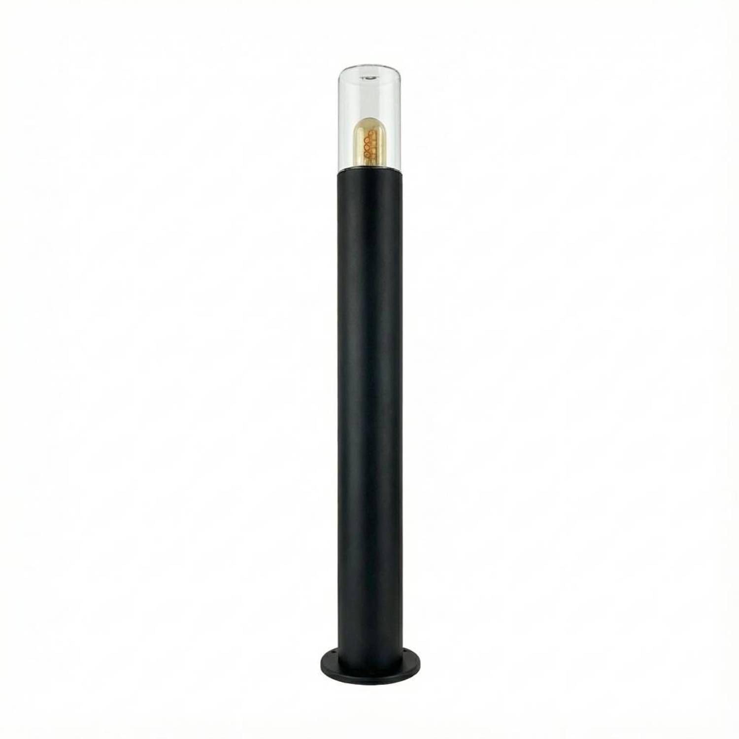 Lampione a paletto IP44 altezza 80 cm E27 semplice in alluminio pressofuso nero moderno lampada da vialetto da terra esterno giardino