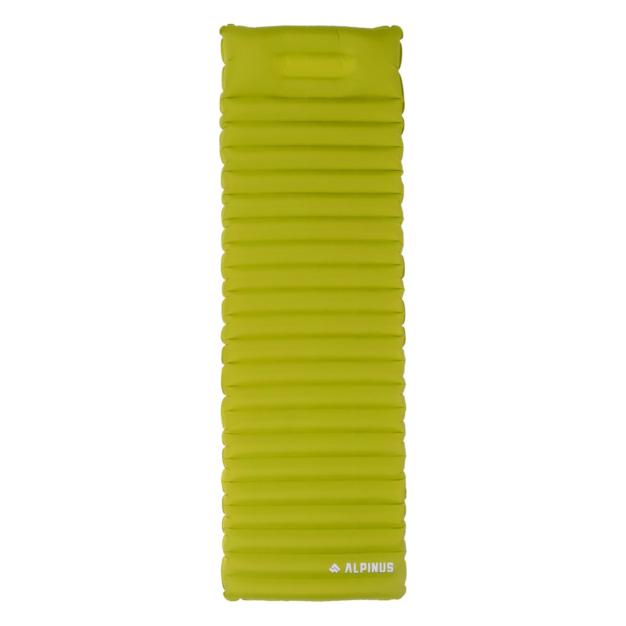Alpinus - Materac Turystyczny Torc 185 x 60 x 8,5 cm, Materac Dmuchany Lekki i Kompaktowy, Dwukierunkowy Zawór z Automatyczną Blokadą - zielony NP11149