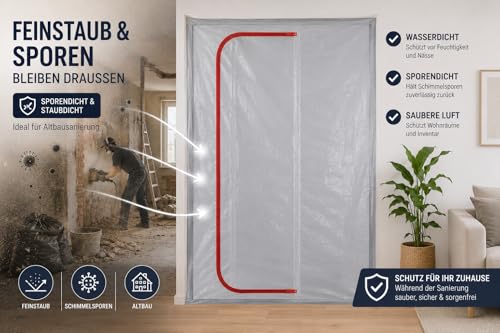 Porte anti-poussière XXL pour éviter la poussière pendant les travaux de rénovation