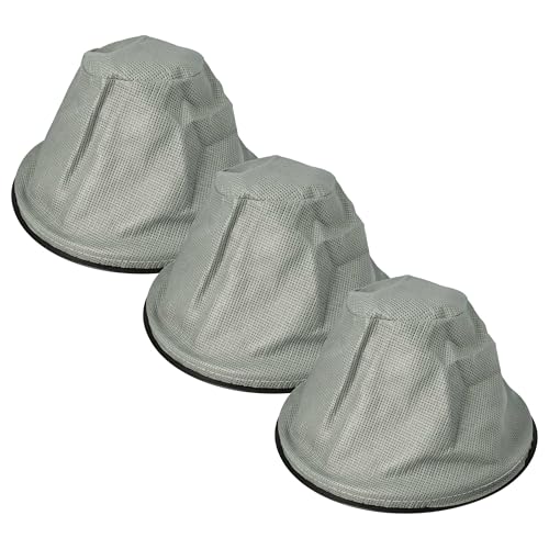 vhbw 3x Filtro de bolsa compatible con Kaminer aspirador de cenizas 18L/20L aspiradora chimenea - Repuesto, lavable gris/negro