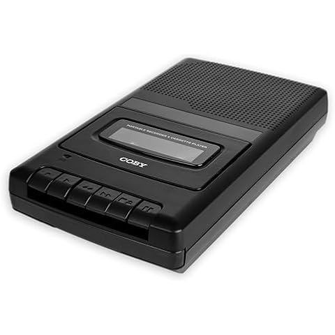 Coby Portable Cassette Tape Player and Tape Cassette Recorder with Built-in Microphone, Built-in Handle, and One-Touch Recording with Automatic Stop (Standard) Cover
