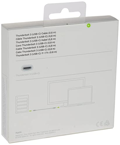 Image of Apple Thunderbolt 3 (USB-C) Cable (0.8m)