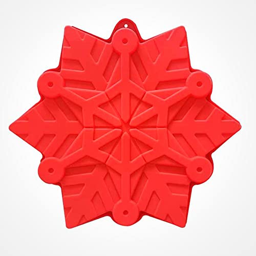 SUNSK Stampo per Torta in Silicone Fiocco di Neve Natale Teglie da Forno Silicone Cake Molds Antiaderente Teglie per Quiche Pasticci Crostate Cioccolato Dolci