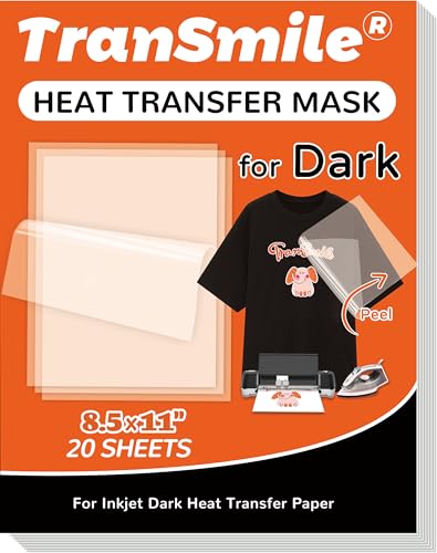 TranSmile Heat Transfer Mask for Inkjet Dark Heat Transfer Paper (20...