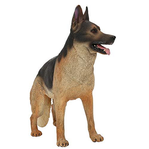 VBESTLIFE Lebensechter Kuscheltier Hund, Deutscher Schäferhund Simulationsmodell Ornamente Desktop Dekoration Kinderspielzeug
