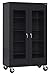Sandusky Lee TA4M462472-09 Elite Series Expanded Metal Front Transport Mobile Cabinet, Black