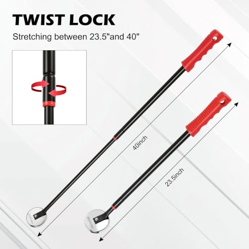 Image of TOOLEAGUE 2Pcs Telescoping Magnetic Pickup Tool,50LB & 25LB Magnet on Stick