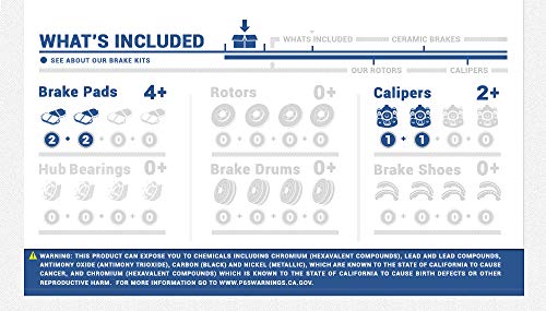 Callahan CCK01145 [2] FRONT Performance Loaded Powder Coated Red Caliper Assembly + Quiet Low Dust Ceramic Brake Pads - Thumbnail 7