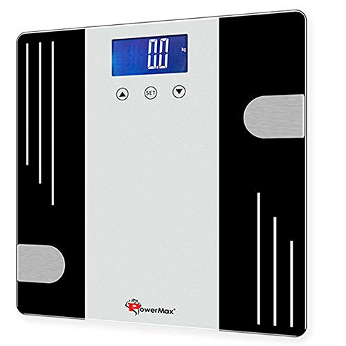 Powermax Fitness® Multi-User Digital Body Fat Scale – Smart Bmi & Weight Scale, Body Composition Analyser With 12 User Memory, Human Body Capacity (Model: Bca-07)