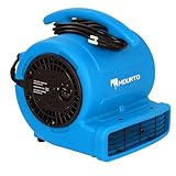 MOUNTO 1/4hp 1000CFM 2 Speed Air Mover Carpet Dryer Floor Fan Cooling Fan (Blue)