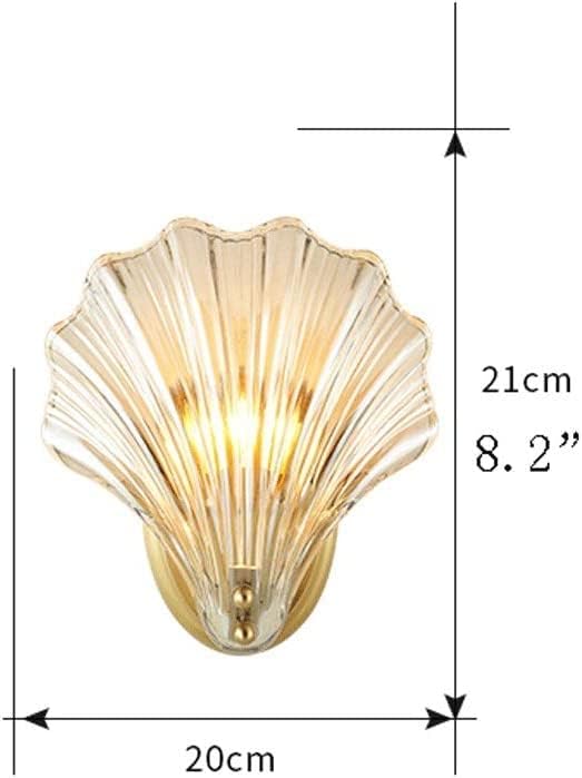 VNABO Wandlamp Retro Wandkandelaar Creatieve Shell Glas Lampenkap Wandlamp Verlichting Wandlamp Voor Woonkamer Hotel Slaapkamer Keuken Bedlampje voor thuis photo 3