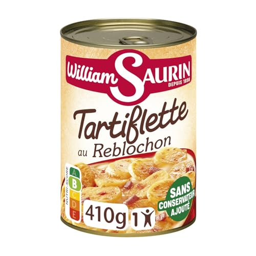 Tartiflette au Reblochon William Saurin plat cuisiné 410g lot de 4 boîtes sans conservateur
