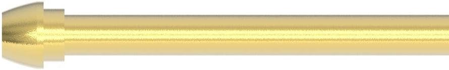 Brasstech 432/03 3/8-Inch O.D. by 20-Inch Bullnose Rigid Supply Tube, Coated Polished Brass