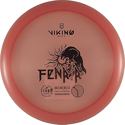 Viking Discs Fenrir Storm Plastic| Distance Driver |Intermediate Disc Golf Driver [Stamp Color & Color Shade May Vary] (173-176g, Pink) Cover