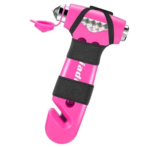 Yiader Window Breaker, 3-in-1 Emergency Escape Tool with Car Window Breaker and Seatbelt Cutter, Car Safety Hammer Car Essentials Tool for Women