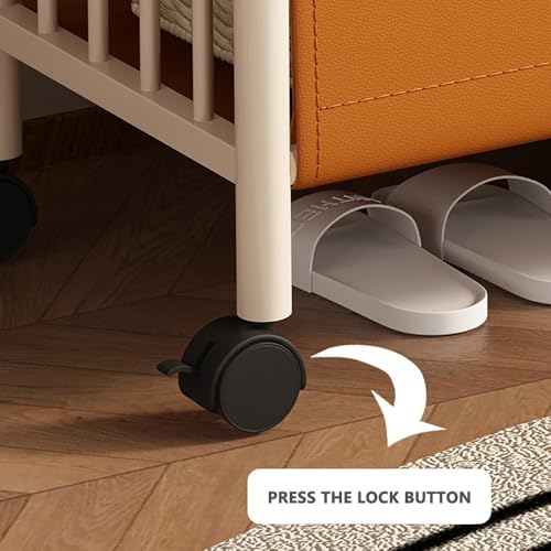 Cesta de almacenamiento con ganchos para abrigos, organizador de ropa de acero inoxidable duradero para entrada, pasillo y dormitorio