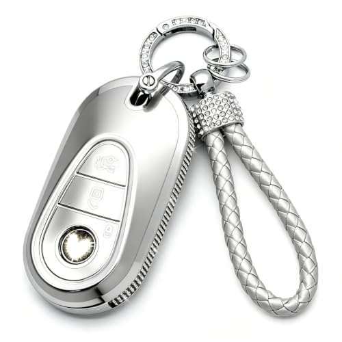 Image of Creativity for Mercedes Benz key cover and keychian (Grey Combination)