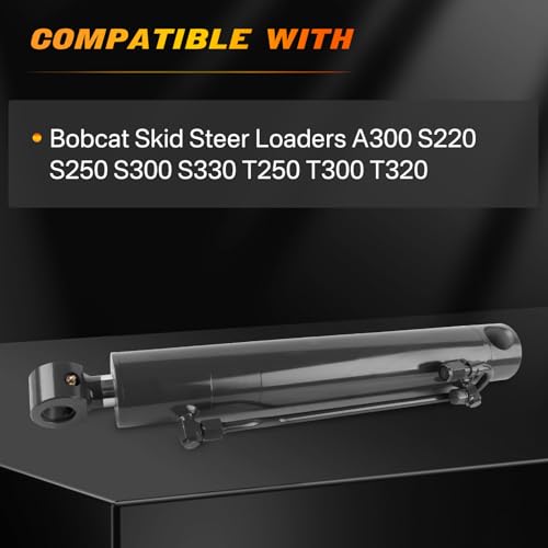 Image of 7208419 Hydraulic Bucket Tilt Cylinder Compatible with Bobcat All-Wheel Steer Loader A300 Skid S220 S250 S300 S330 Track T250 T300 T320