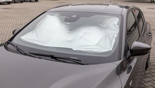 Start Parasole A Ombrello Per Autovetture -Facile Da Utilizzare - Tessuto Argento Isolante - Misure 119X60 Cm - 6