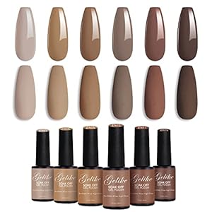 Gelike Gel nagellak Nude bruin 6 kleuren herfst winter nagellak set nagelgel soak off UV gel nagellak kit voor nagelstudio design DIY kerstcadeaus voor vrouwen nodig nageldroger lamp