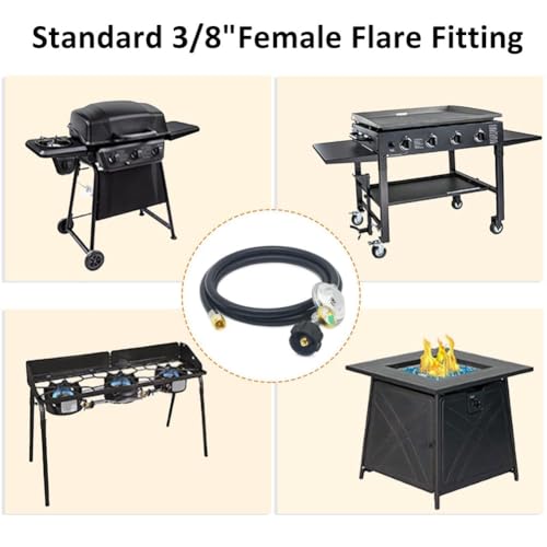 Feriany QCC1 Universal-Grillregler-Ersatzteile mit 90-Grad-Winkeladapter, einfache Installation, 1,8 m lang, QCC1 – Bild 3