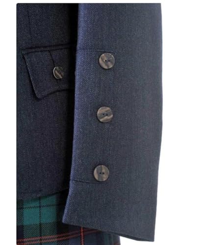 Scottish Crail Highland Jacket and Waistcoat in Midnight Blue Tweed3