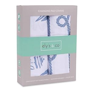 Ely’s & Co. Changing Pad Cover Set | Cradle Sheet Set 100% Cotton Jersey Knit 2 Pack (Blue)