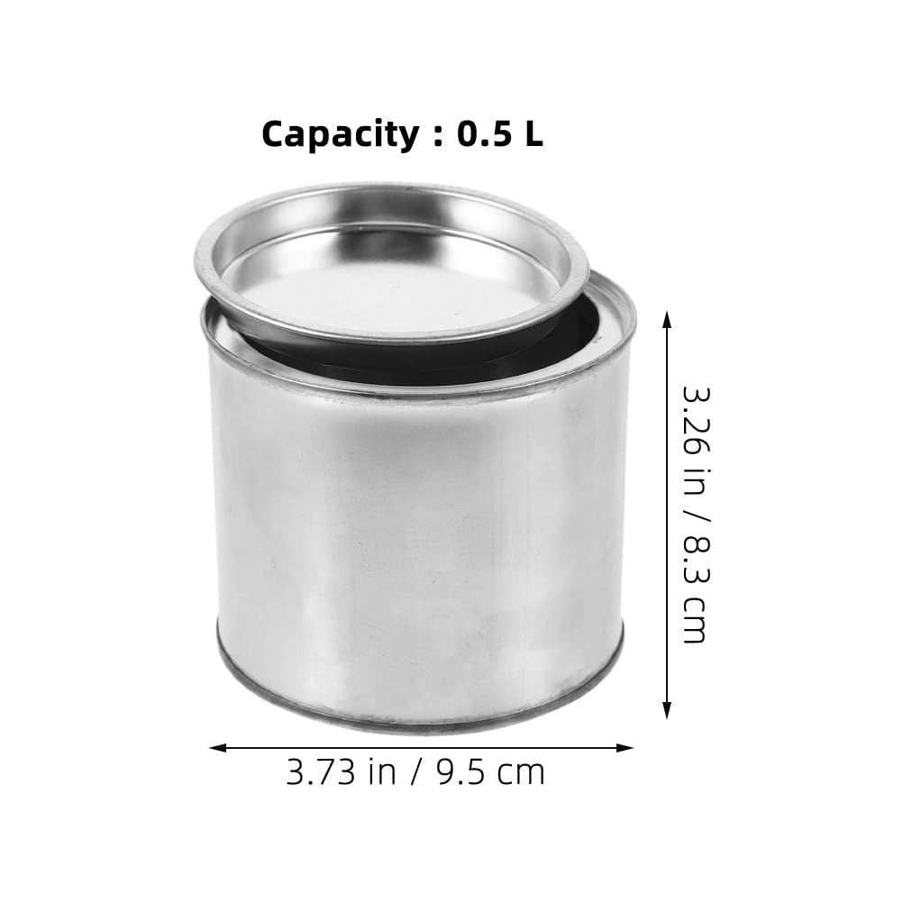 UKCOCO Lot De 4 Pots De Peinture Vides en Métal avec Couvercles Petits Seaux Ronds pour Restes De Peinture Mélange D'Encres Et Pigments Rangement pour Loisirs Créatifs