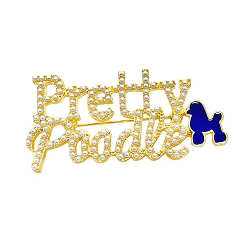 Fashion SIGMA GAMMA RHO Sorority Letter Pretty Poodle Brooch Pin for SGR Girls