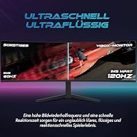 Vibox 49-Zoll 120Hz UltraWide Curved Gaming-Monitor – UWQHD-Auflösung, 1ms, Adaptive Sync, HDMI & DisplayPort – Ansicht 3