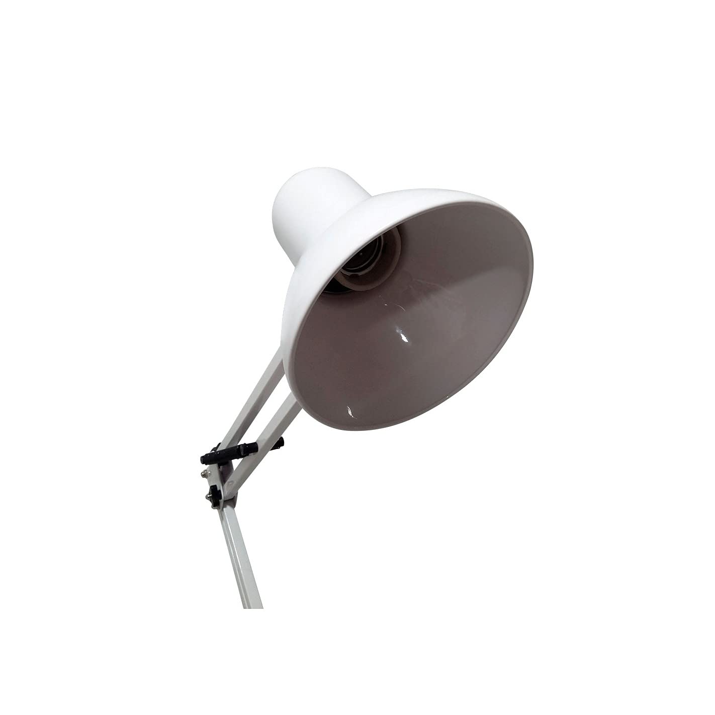 BEL AIR HOME - Lampada da scrivania a LED con braccio snodato, Flexo Antigona, design vintage retro 1xE27 (ARGENTO)