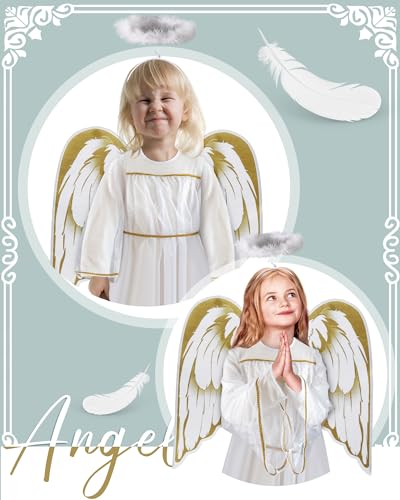 Disfraz infantil ángel navideño 7-9 años set 2 piezas miniatura 3